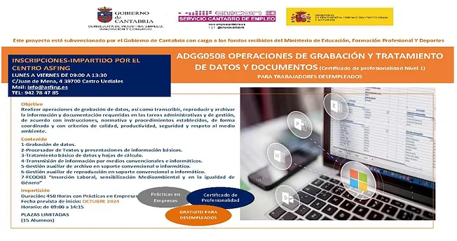 Convocatorias año 2025 de Asfing Soluciones Empresariales
