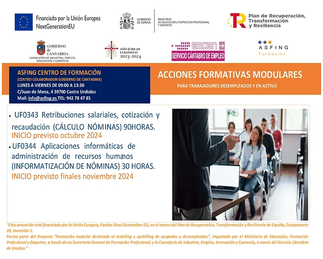 Convocatorias año 2025 de Asfing Soluciones Empresariales